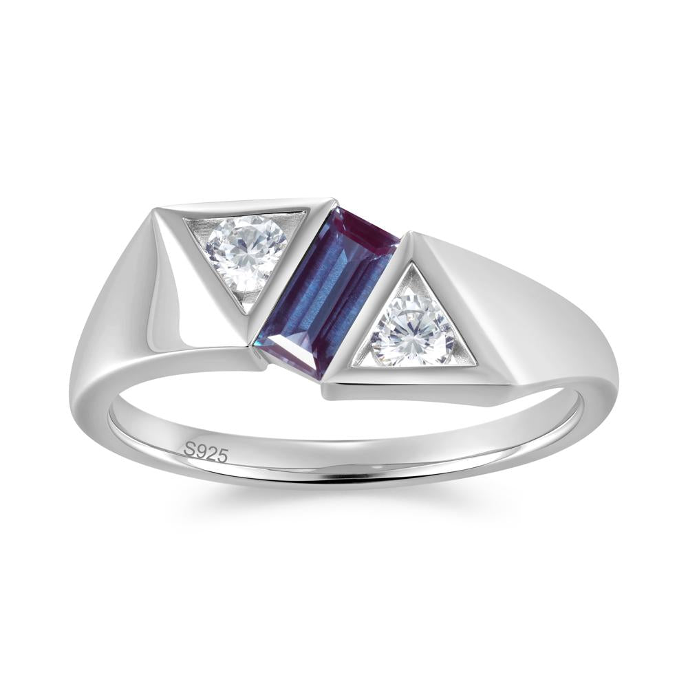 Modern Statement Baguette White Topaz Ring - LUO Jewelry #gemstone_Alexandrite