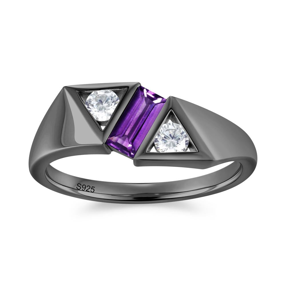 Modern Statement Baguette White Topaz Ring - LUO Jewelry #gemstone_Amethyst