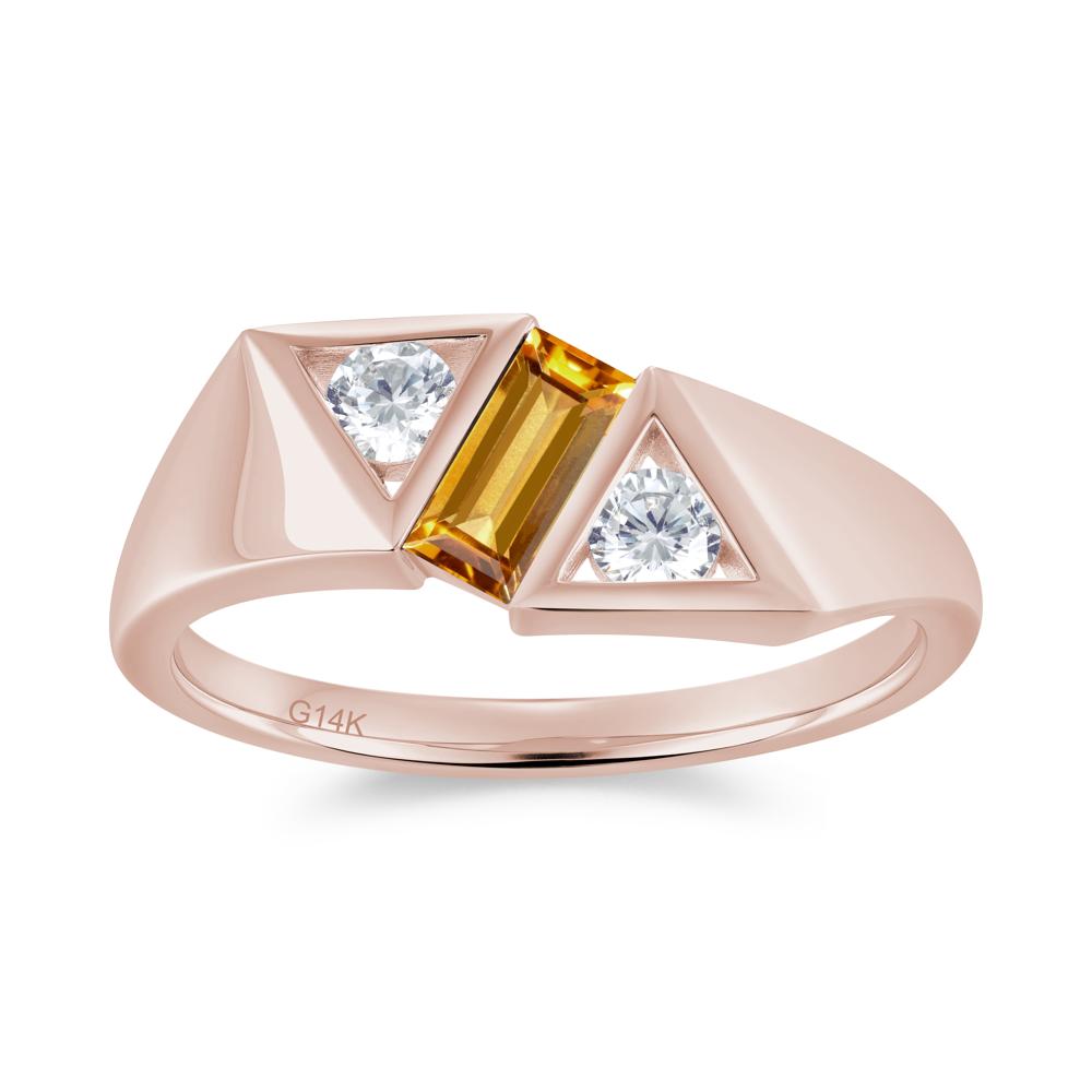 Modern Statement Baguette White Topaz Ring - LUO Jewelry #gemstone_Citrine