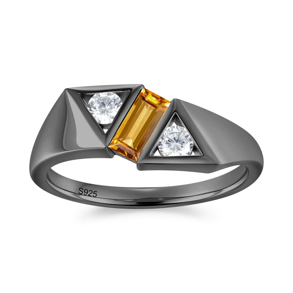 Modern Statement Baguette White Topaz Ring - LUO Jewelry #gemstone_Citrine