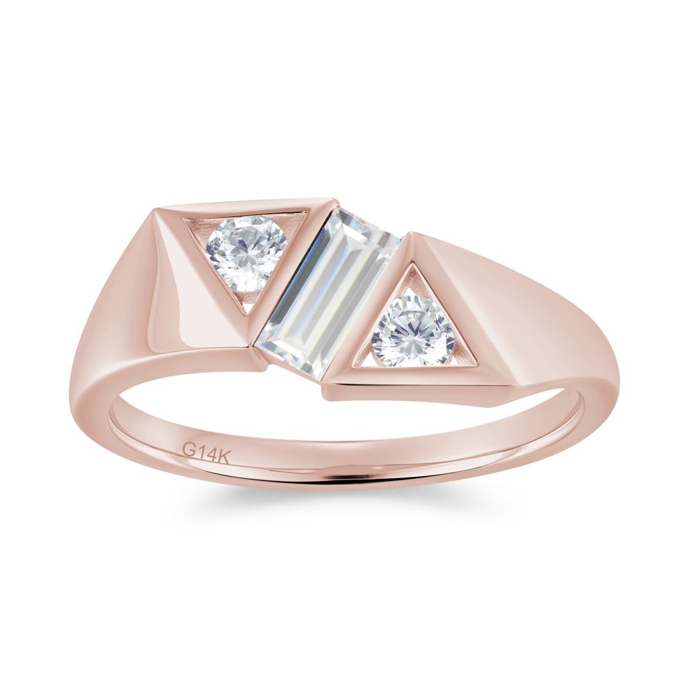Modern Statement Baguette White Topaz Ring - LUO Jewelry #gemstone_Cubic Zirconia