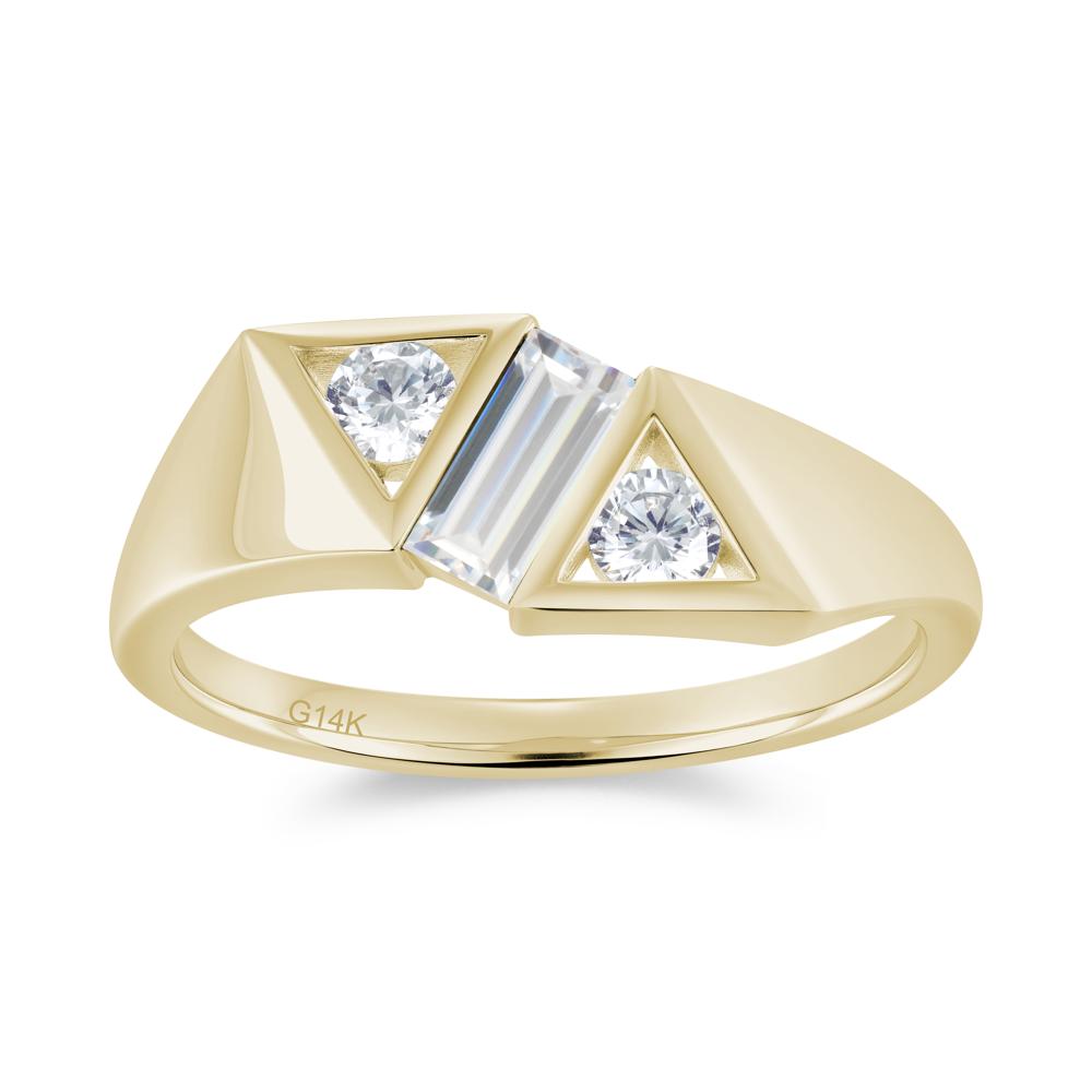 Modern Statement Baguette White Topaz Ring - LUO Jewelry #gemstone_Cubic Zirconia