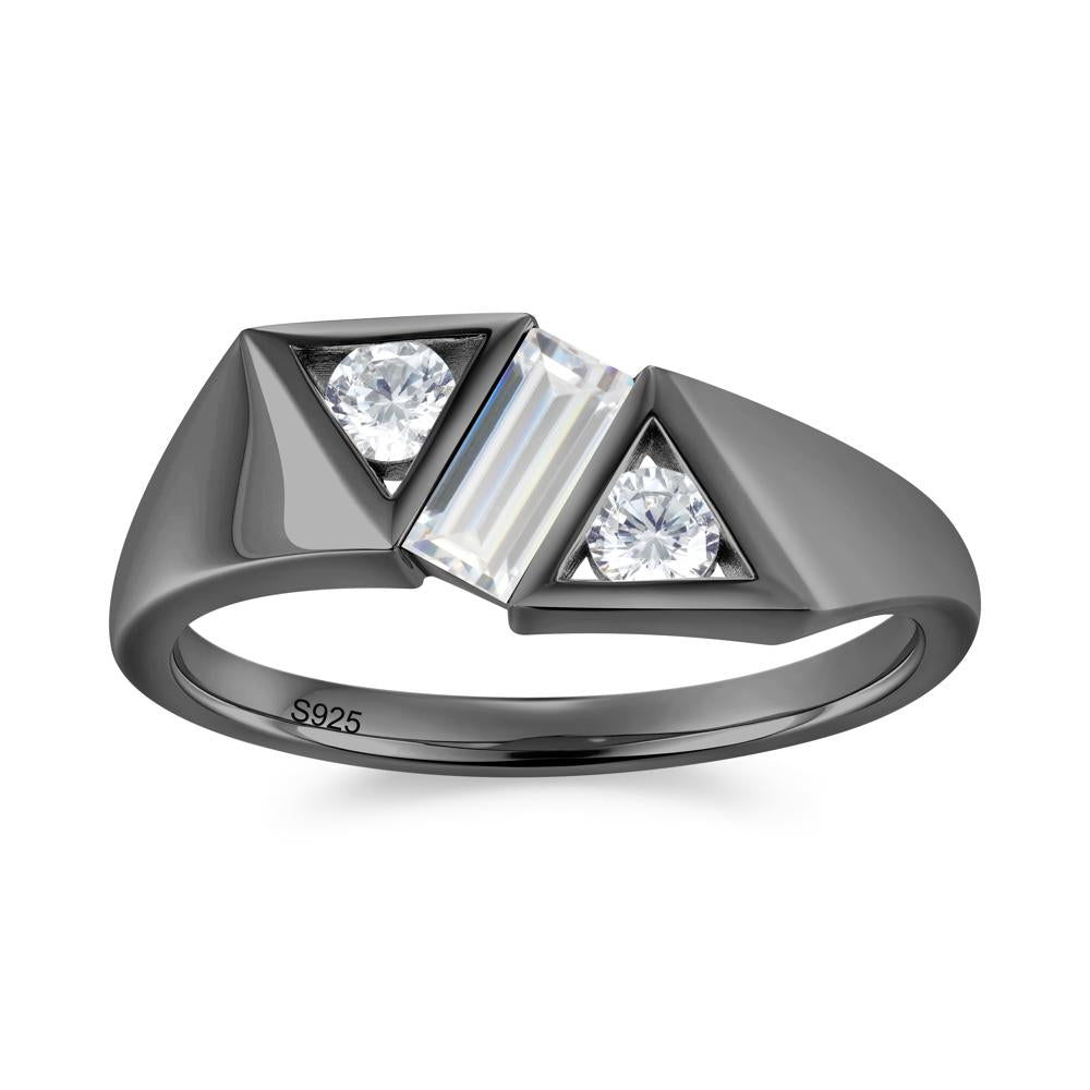 Modern Statement Baguette White Topaz Ring - LUO Jewelry #gemstone_Cubic Zirconia
