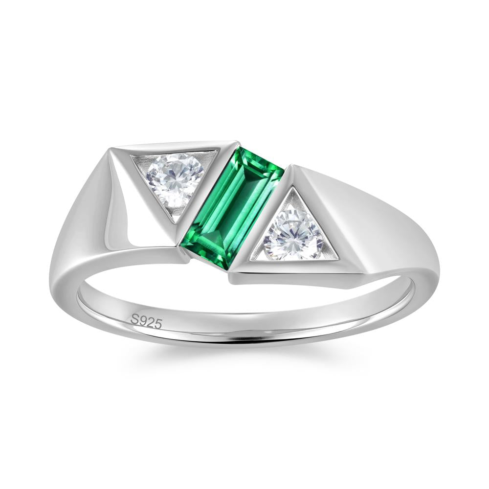 Modern Statement Baguette White Topaz Ring - LUO Jewelry #gemstone_Emerald