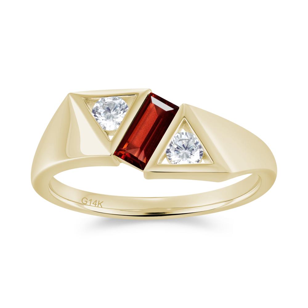 Modern Statement Baguette White Topaz Ring - LUO Jewelry #gemstone_Garnet