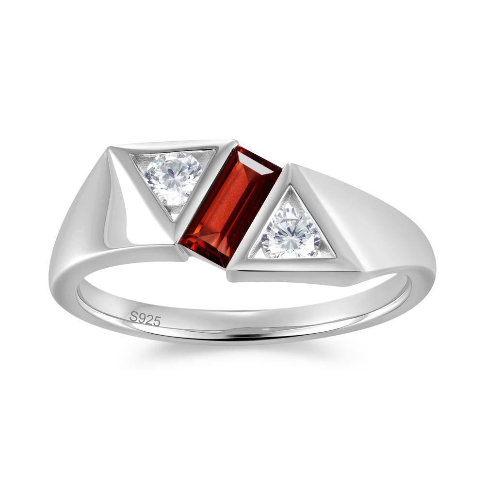 Modern Statement Baguette White Topaz Ring - LUO Jewelry #gemstone_Garnet