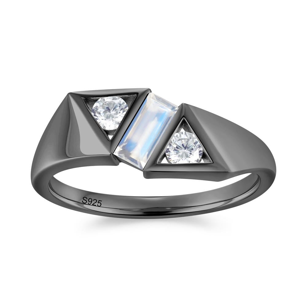 Modern Statement Baguette White Topaz Ring - LUO Jewelry #gemstone_Moonstone