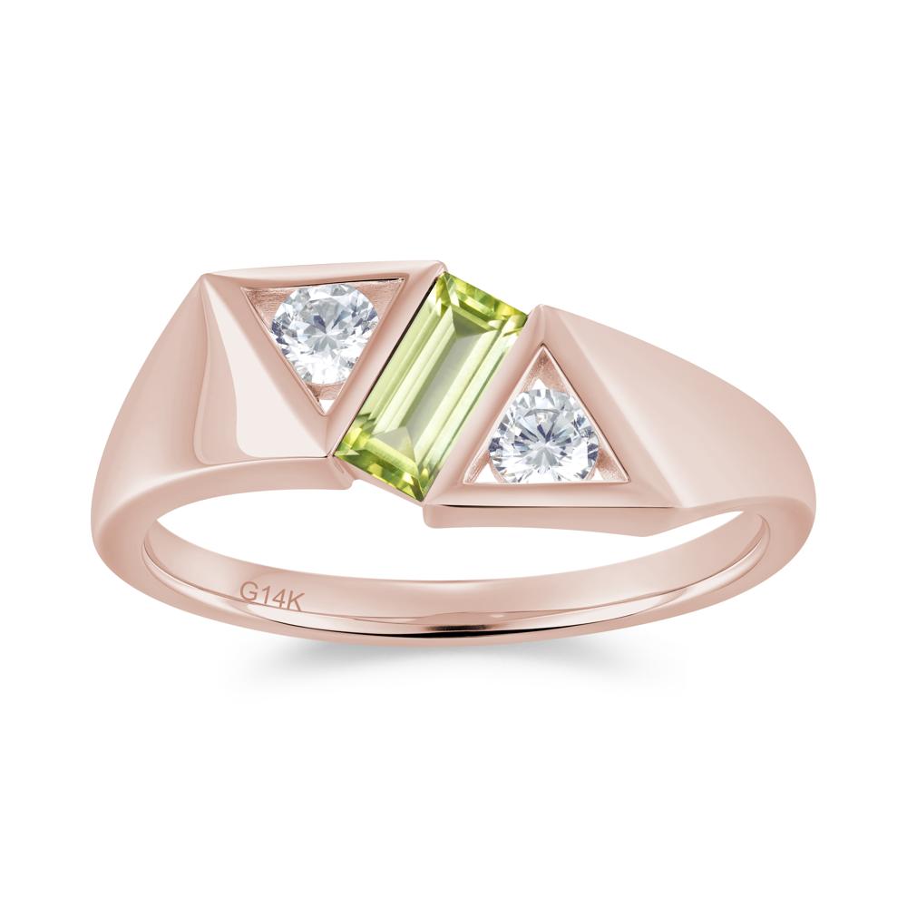 Modern Statement Baguette White Topaz Ring - LUO Jewelry #gemstone_Peridot