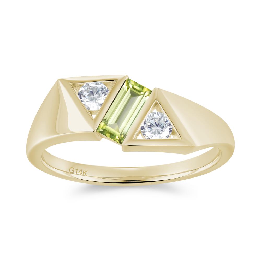 Modern Statement Baguette White Topaz Ring - LUO Jewelry #gemstone_Peridot