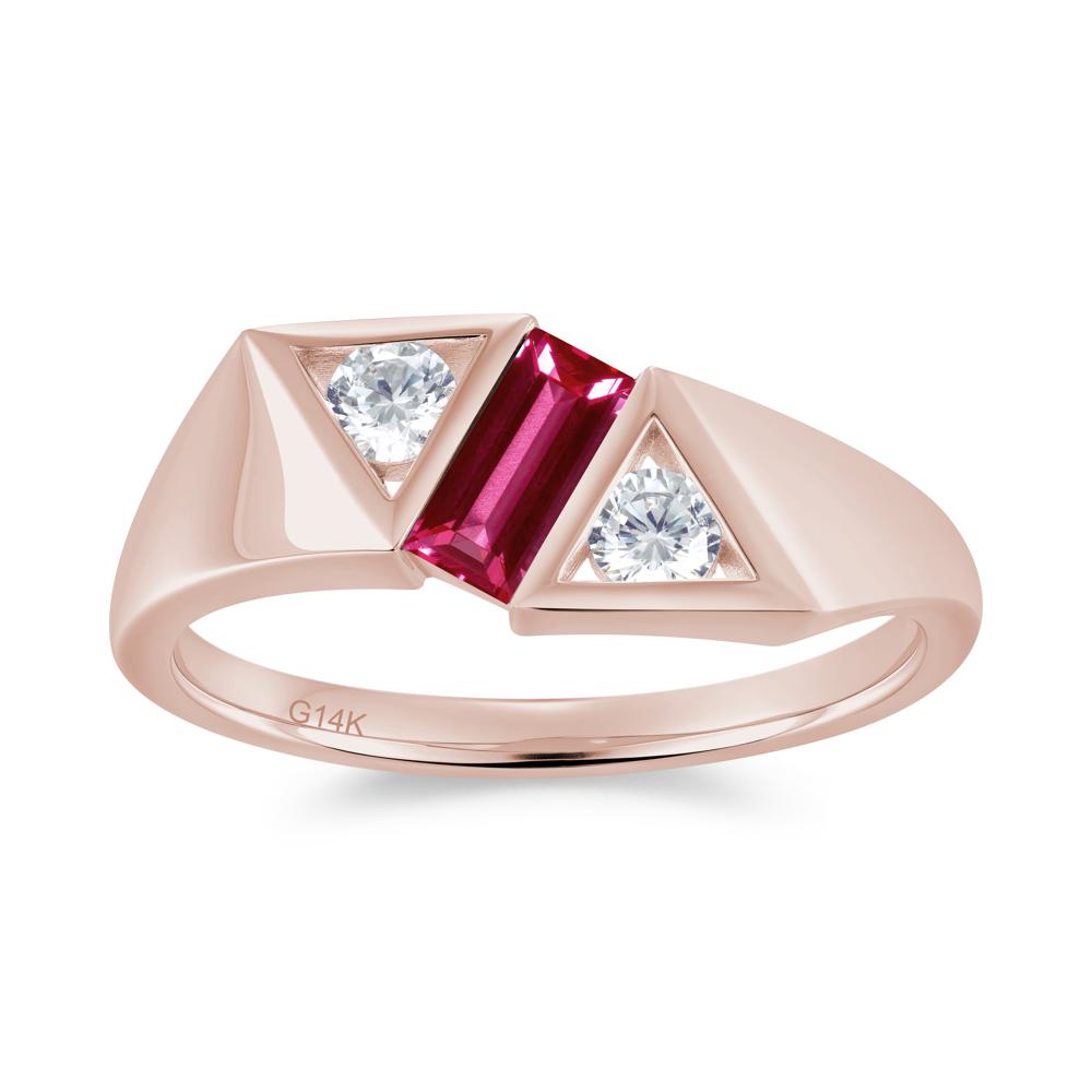 Modern Statement Baguette White Topaz Ring - LUO Jewelry #gemstone_Ruby