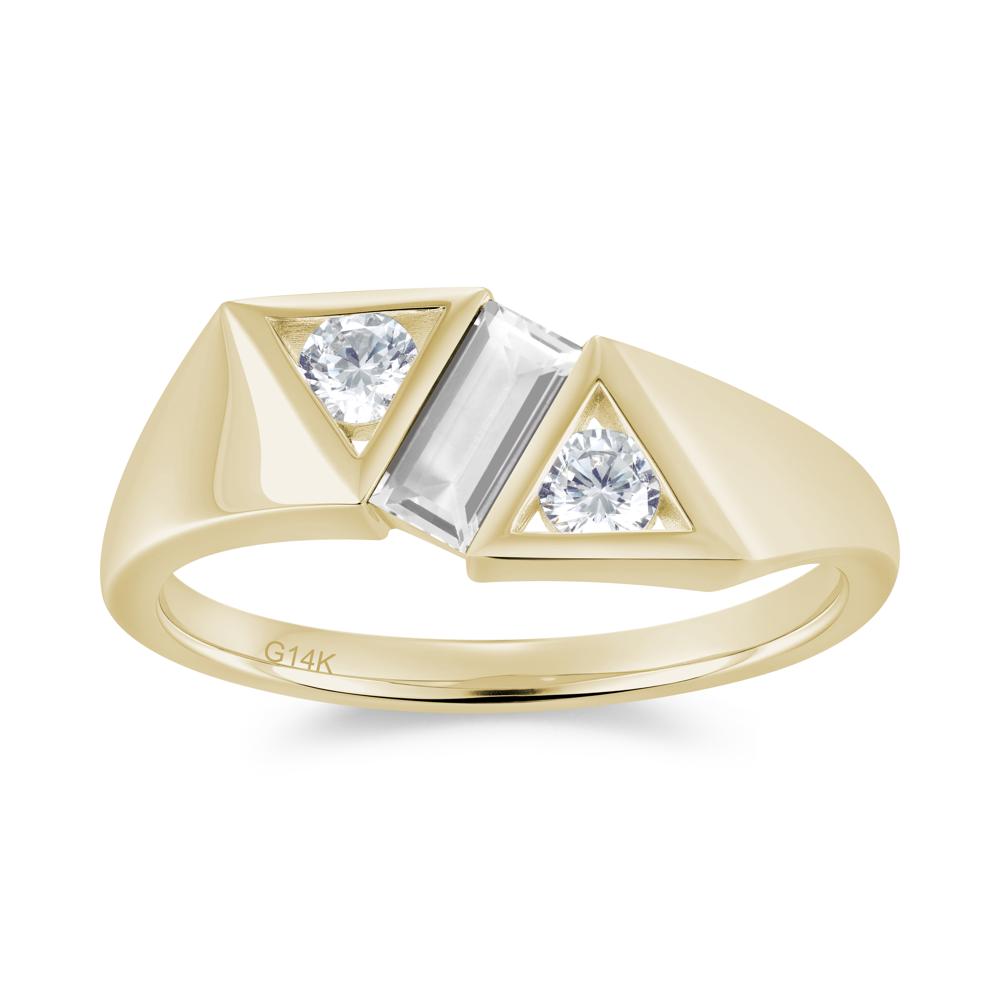 Modern Statement Baguette White Topaz Ring - LUO Jewelry #gemstone_White Topaz
