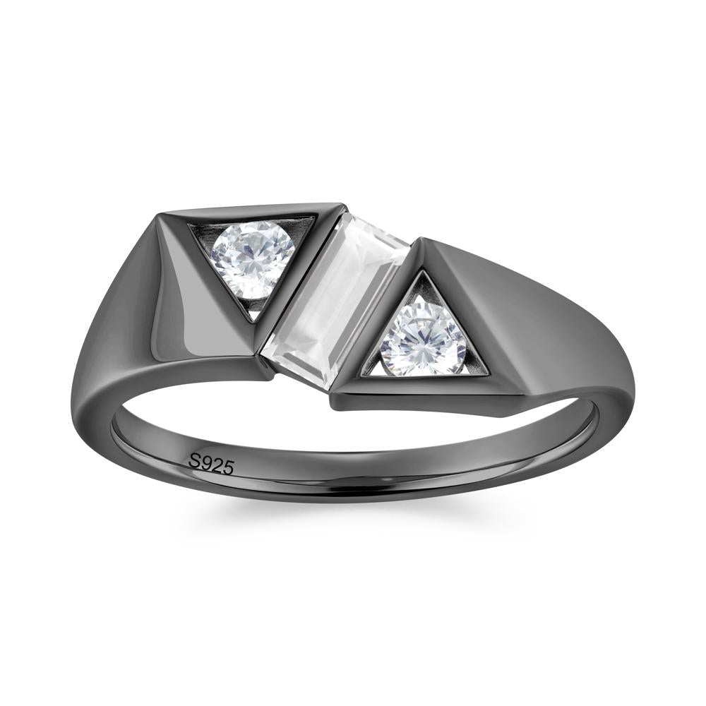 Modern Statement Baguette White Topaz Ring - LUO Jewelry #gemstone_White Topaz