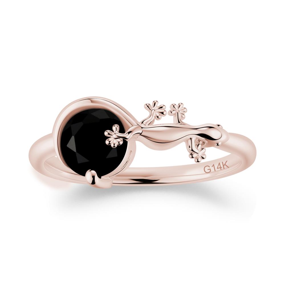Lizard Inspired Emerald Healing Ring - LUO Jewelry #gemstone_Black Spinel