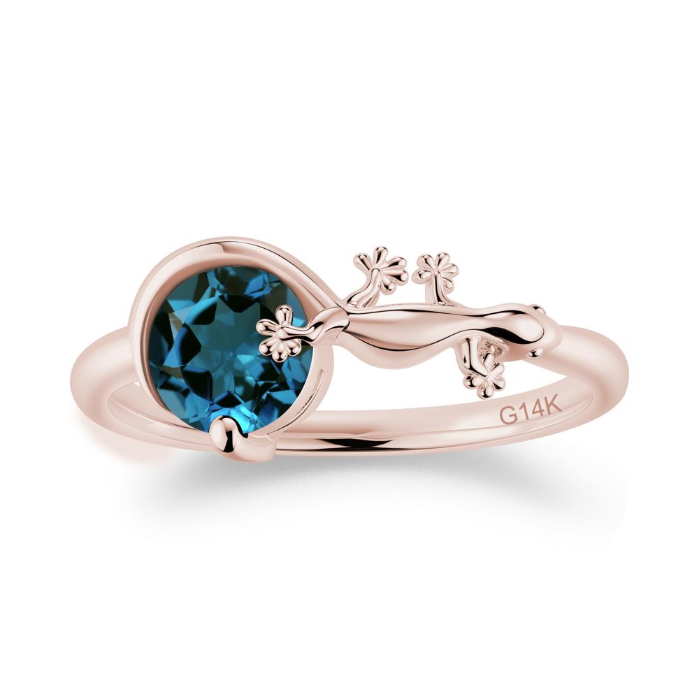 Lizard Inspired Emerald Healing Ring - LUO Jewelry #gemstone_London Blue Topaz