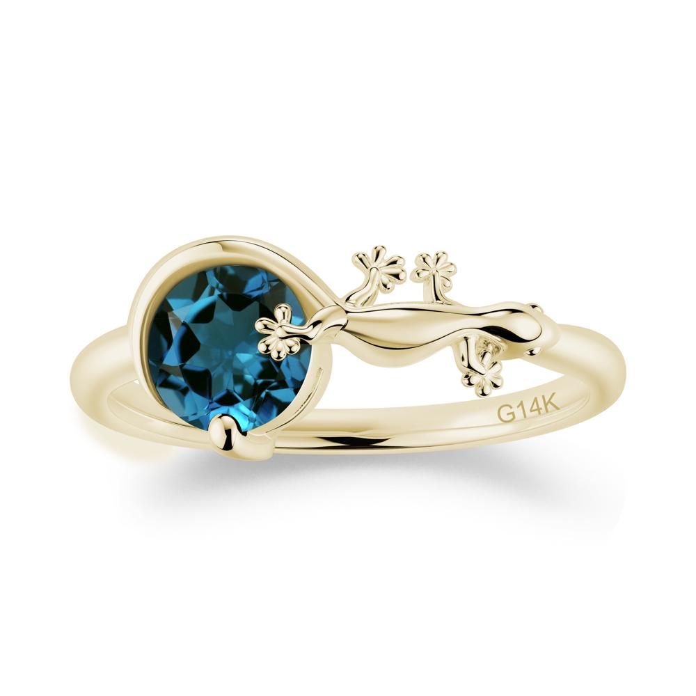 Lizard Inspired Emerald Healing Ring - LUO Jewelry #gemstone_London Blue Topaz