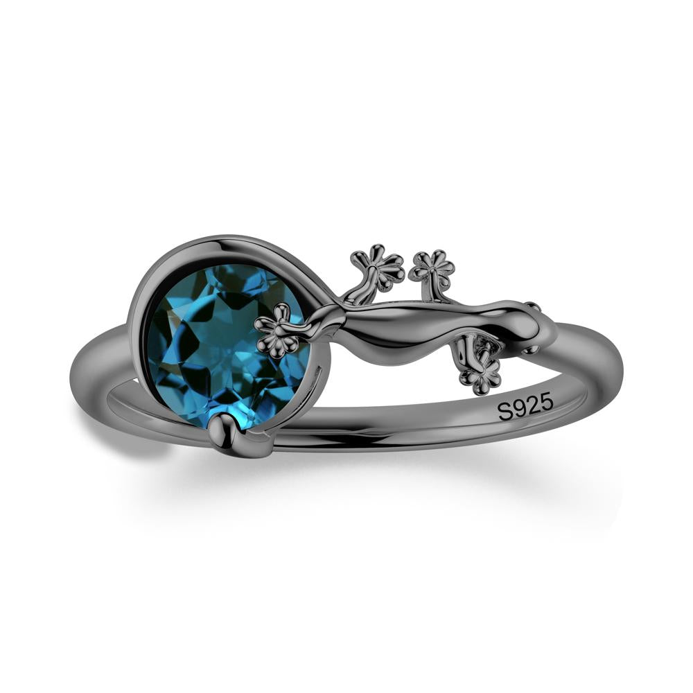 Lizard Inspired Emerald Healing Ring - LUO Jewelry #gemstone_London Blue Topaz