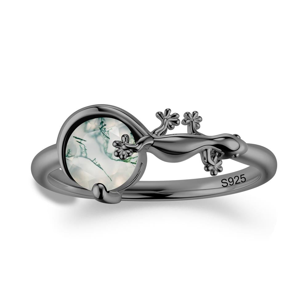 Lizard Inspired Emerald Healing Ring - LUO Jewelry #gemstone_Moss Agate