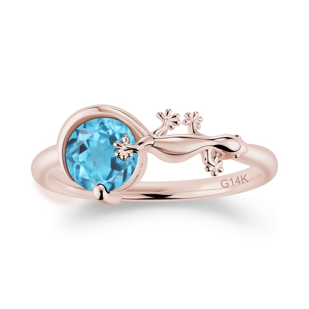 Lizard Inspired Emerald Healing Ring - LUO Jewelry #gemstone_Swiss Blue Topaz