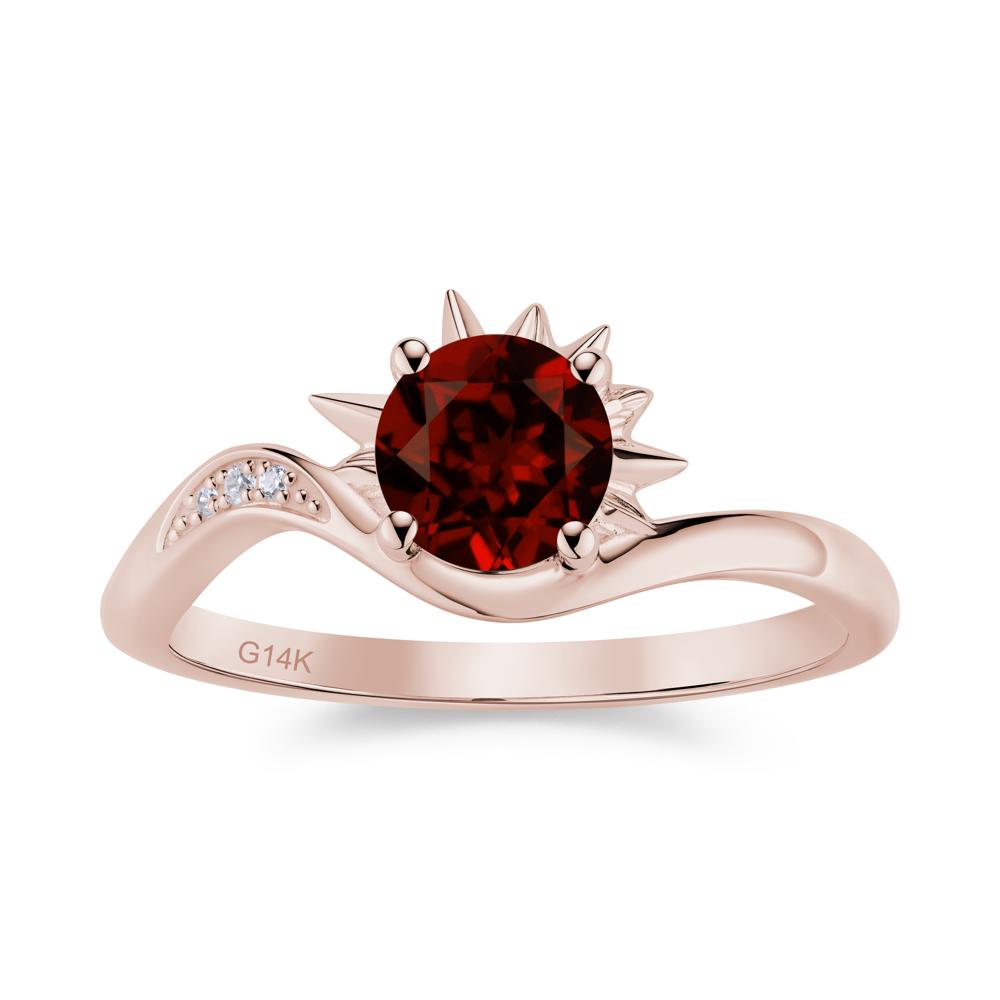 Alexandrite Lucky Sun Moon Promise Ring - LUO Jewelry #gemstone_Garnet