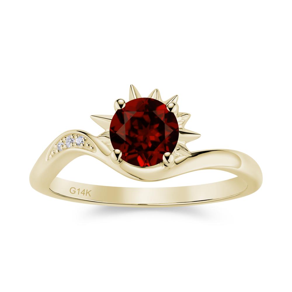 Alexandrite Lucky Sun Moon Promise Ring - LUO Jewelry #gemstone_Garnet