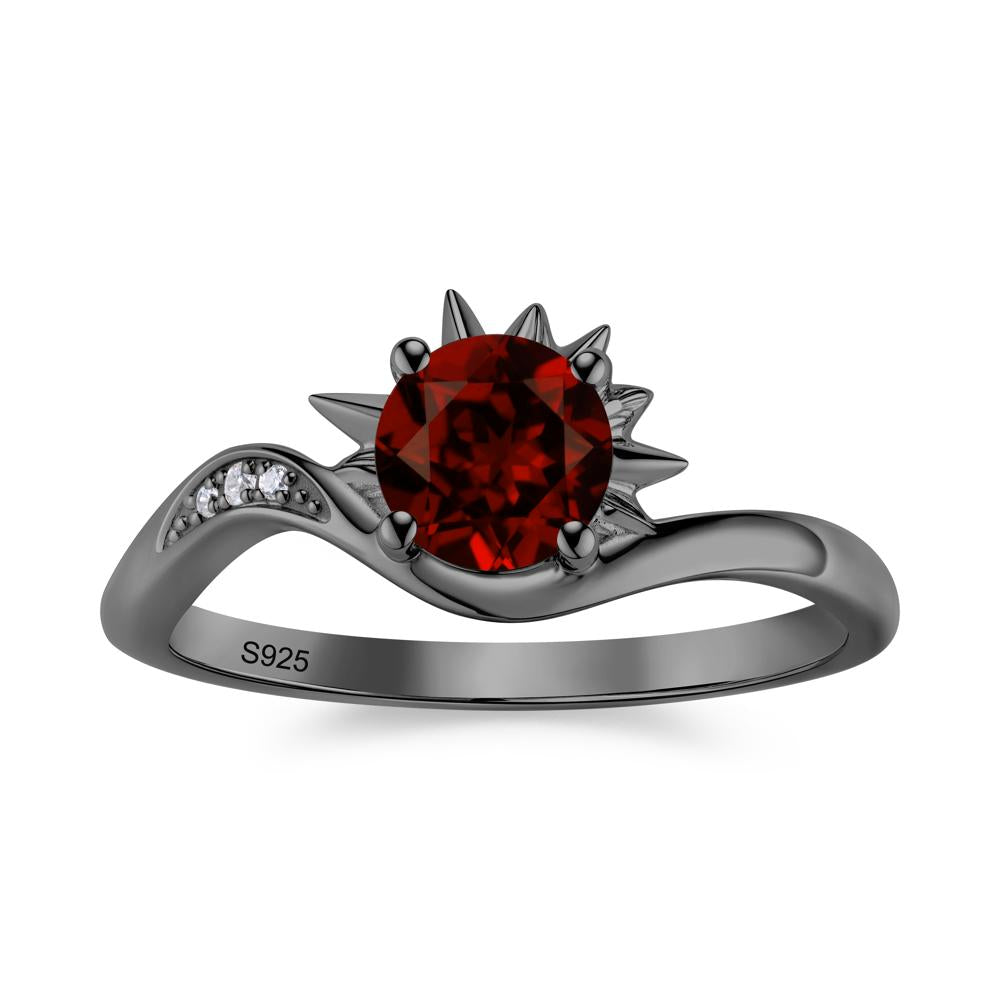 Alexandrite Lucky Sun Moon Promise Ring - LUO Jewelry #gemstone_Garnet
