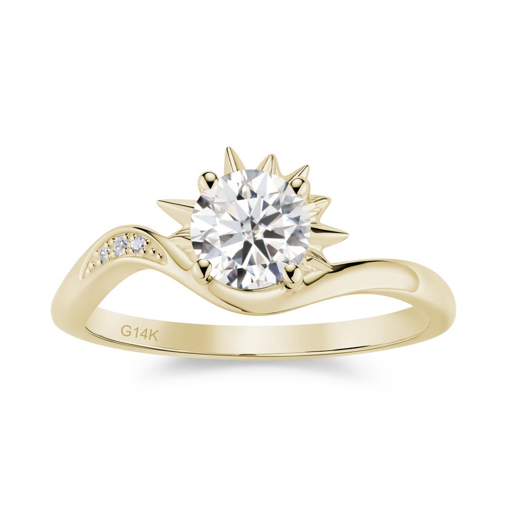 Alexandrite Lucky Sun Moon Promise Ring - LUO Jewelry #gemstone_Moissanite