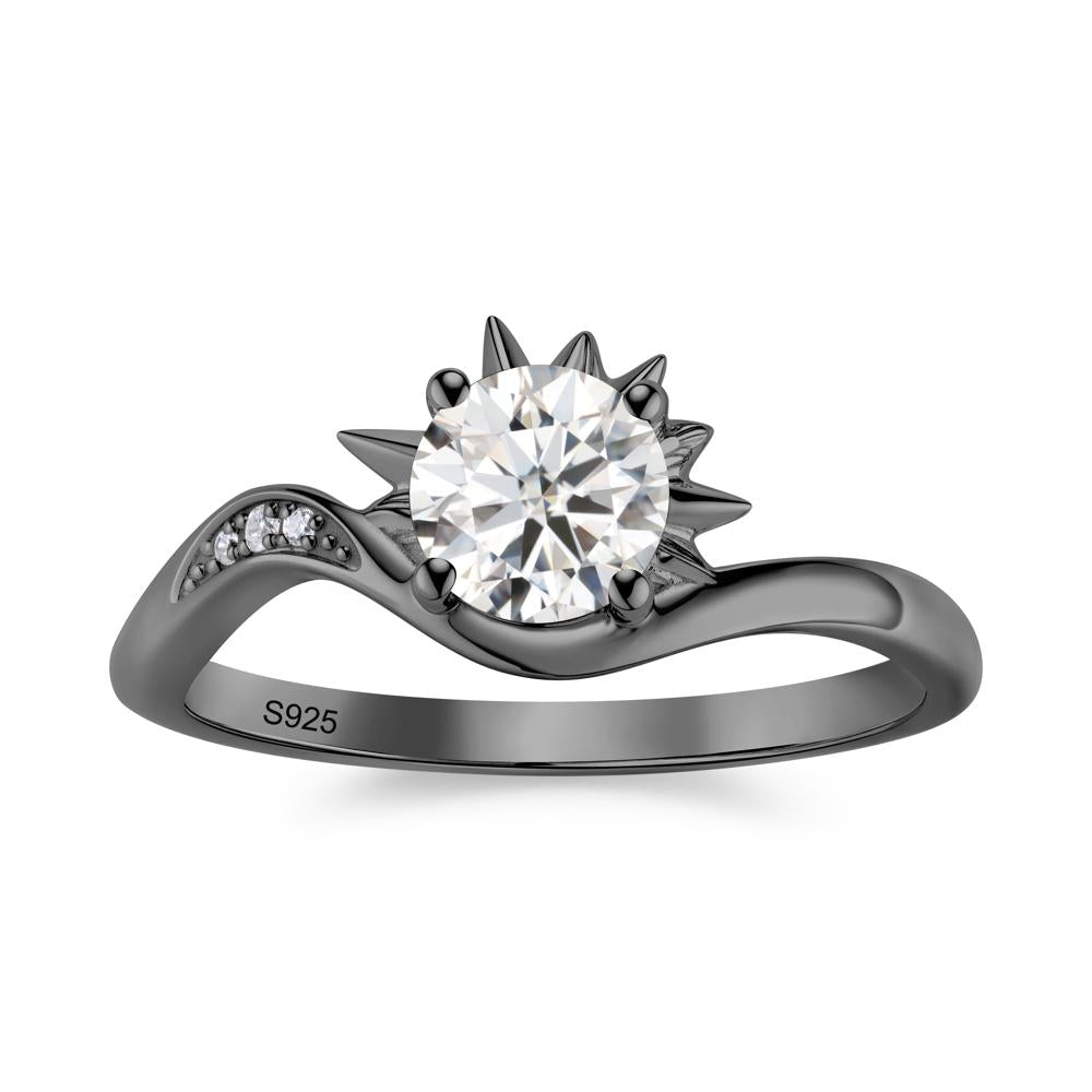 Alexandrite Lucky Sun Moon Promise Ring - LUO Jewelry #gemstone_Moissanite