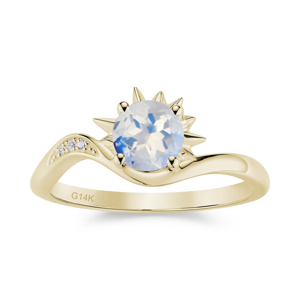 Alexandrite Lucky Sun Moon Promise Ring - LUO Jewelry #gemstone_Moonstone