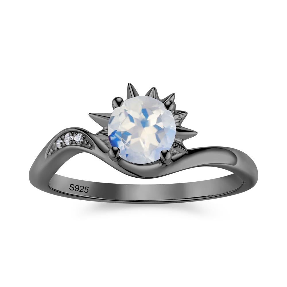 Alexandrite Lucky Sun Moon Promise Ring - LUO Jewelry #gemstone_Moonstone