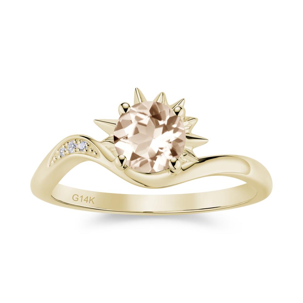 Alexandrite Lucky Sun Moon Promise Ring - LUO Jewelry #gemstone_Morganite