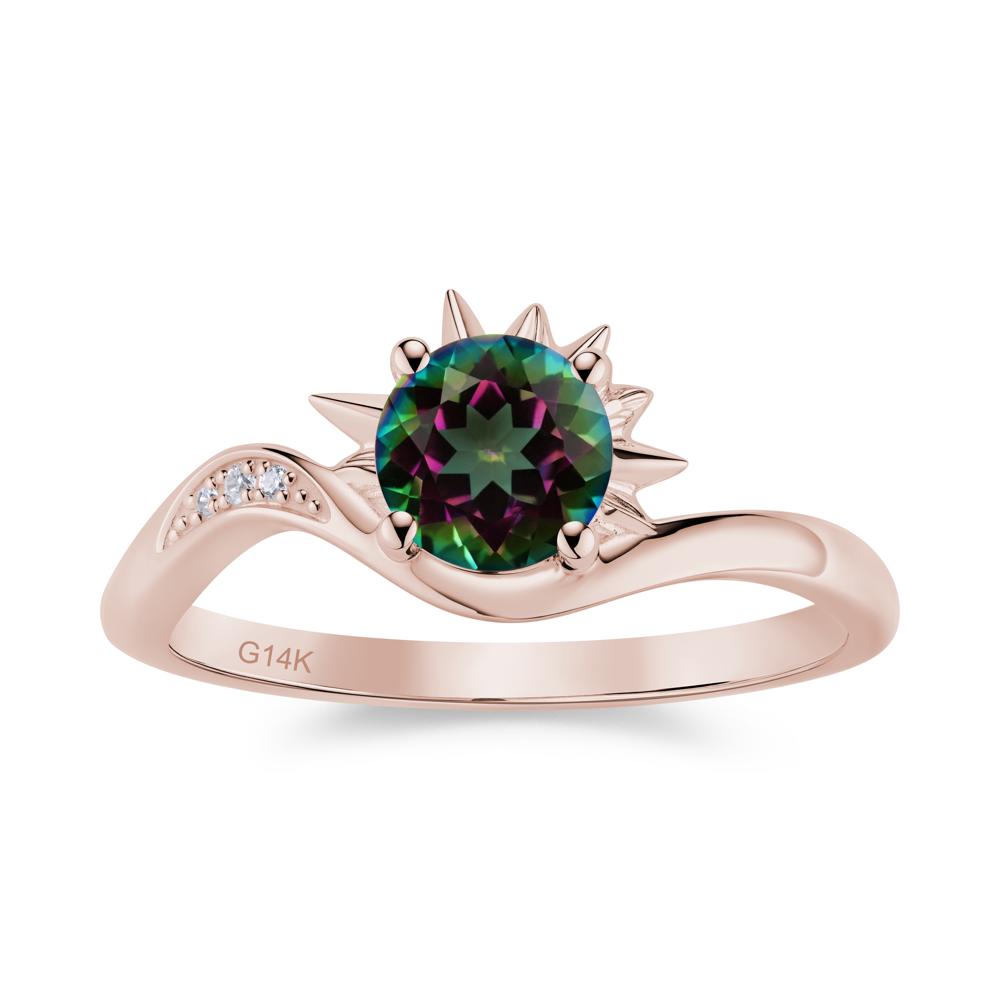 Alexandrite Lucky Sun Moon Promise Ring - LUO Jewelry #gemstone_Mystic Topaz