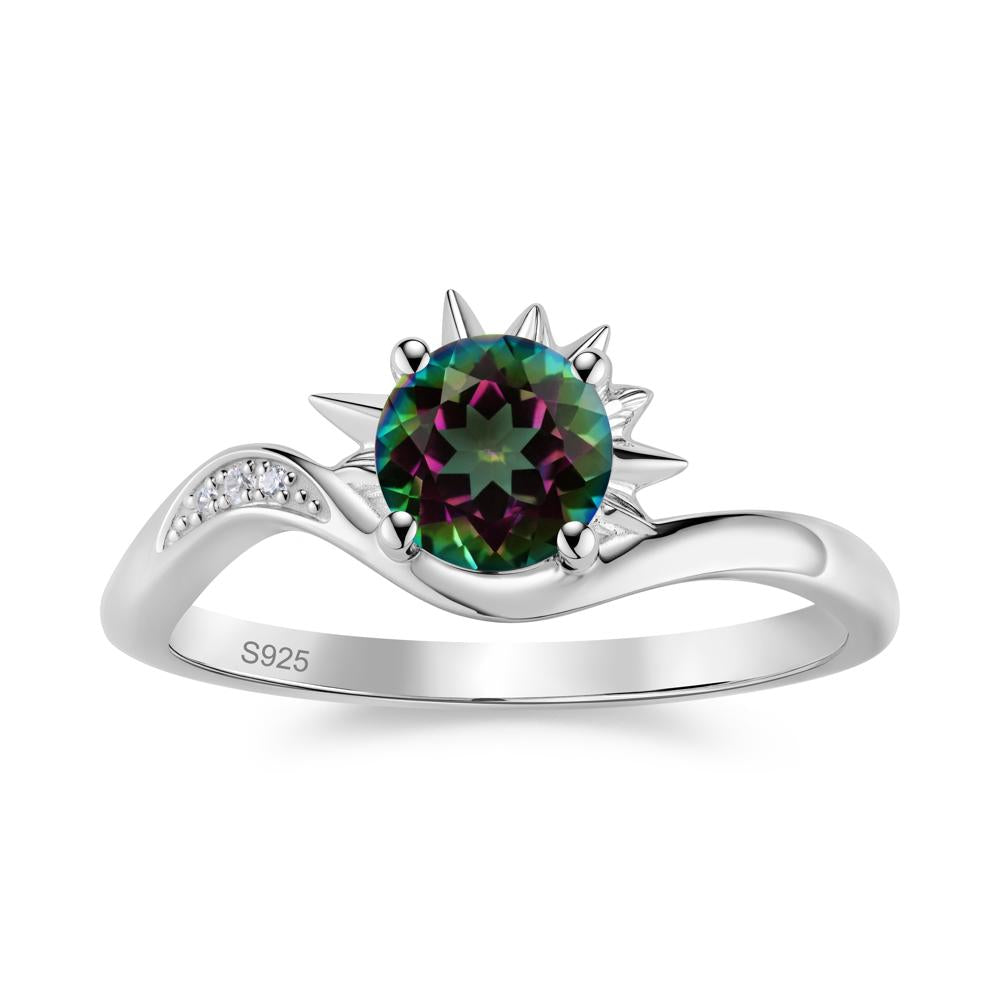 Alexandrite Lucky Sun Moon Promise Ring - LUO Jewelry #gemstone_Mystic Topaz