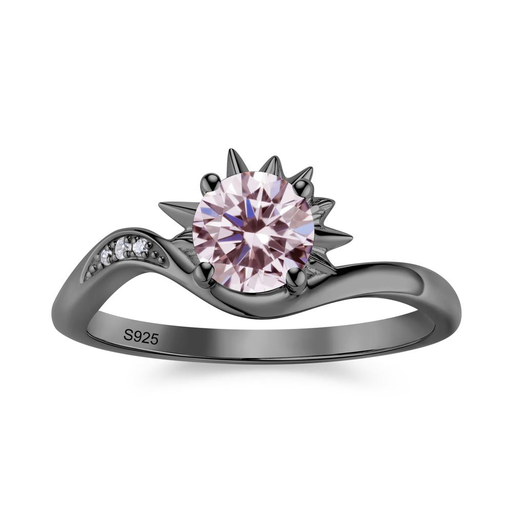 Alexandrite Lucky Sun Moon Promise Ring - LUO Jewelry #gemstone_Pink Cubic Zirconia