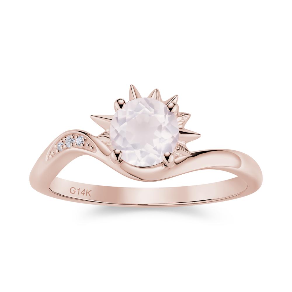 Alexandrite Lucky Sun Moon Promise Ring - LUO Jewelry #gemstone_Rose Quartz