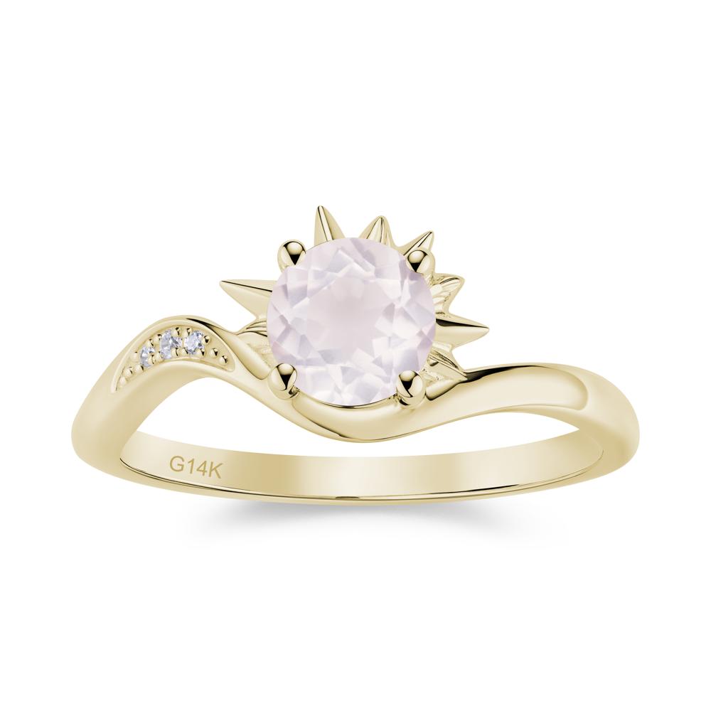 Alexandrite Lucky Sun Moon Promise Ring - LUO Jewelry #gemstone_Rose Quartz