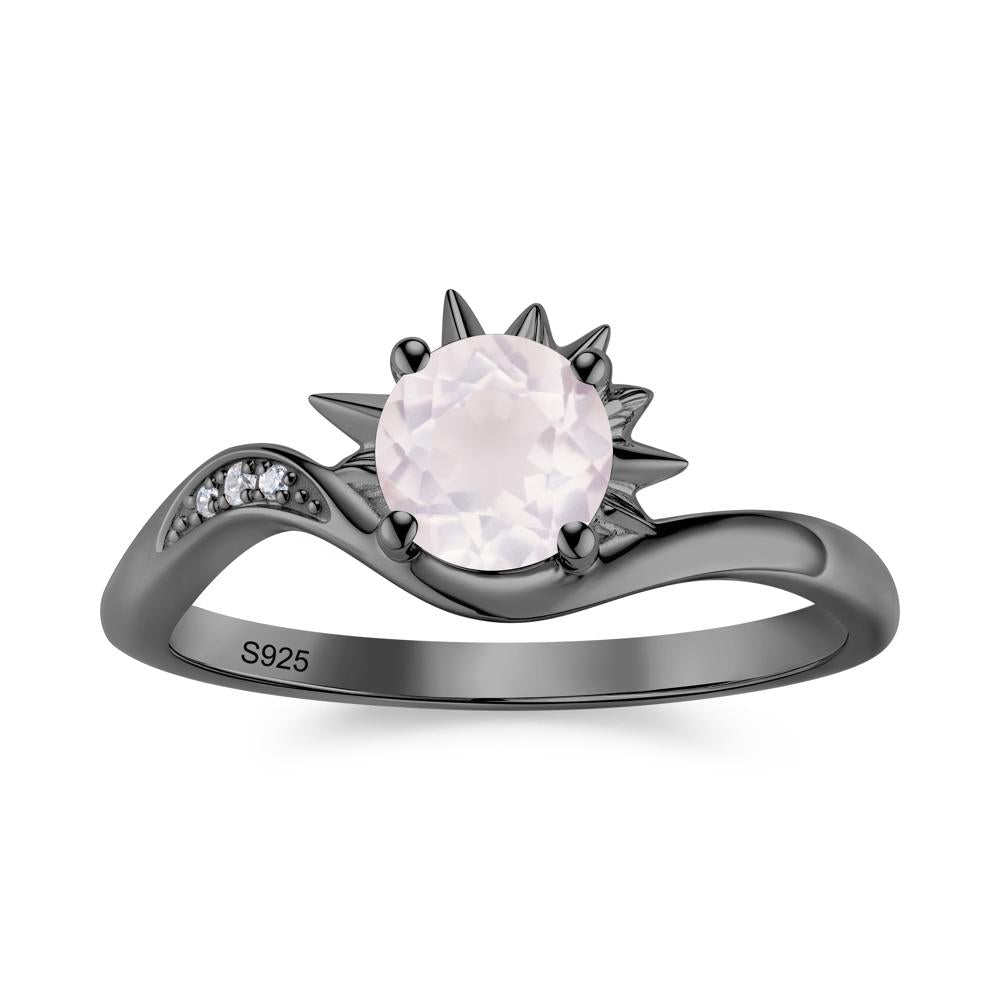 Alexandrite Lucky Sun Moon Promise Ring - LUO Jewelry #gemstone_Rose Quartz