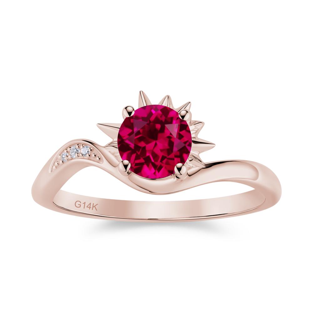 Alexandrite Lucky Sun Moon Promise Ring - LUO Jewelry #gemstone_Ruby