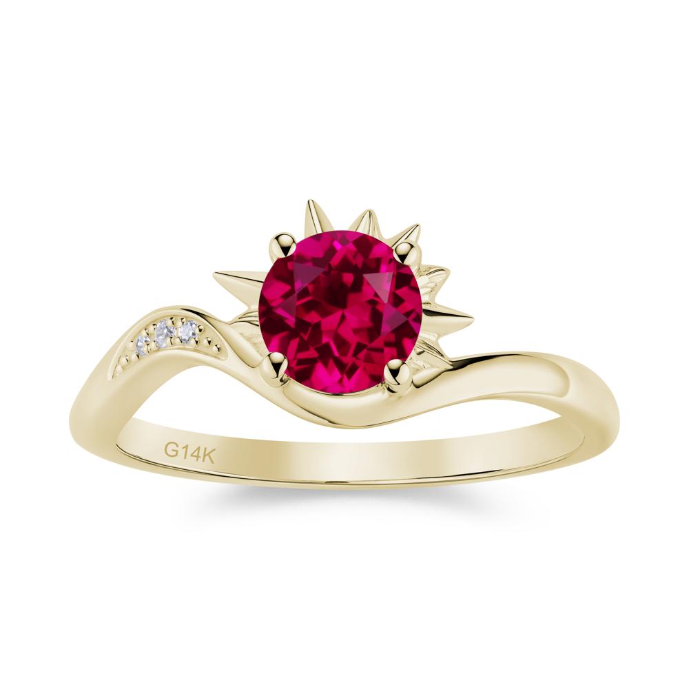 Alexandrite Lucky Sun Moon Promise Ring - LUO Jewelry #gemstone_Ruby