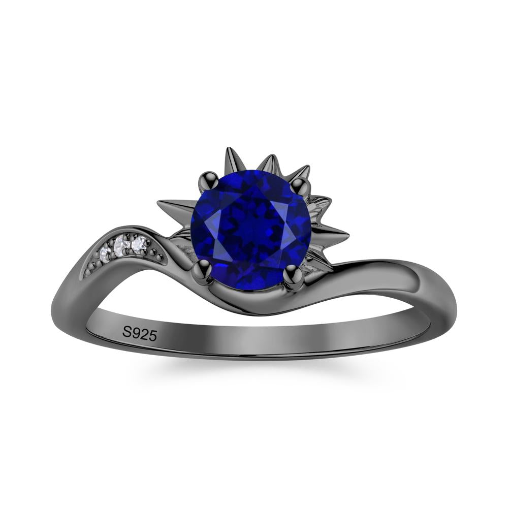 Alexandrite Lucky Sun Moon Promise Ring - LUO Jewelry #gemstone_Sapphire