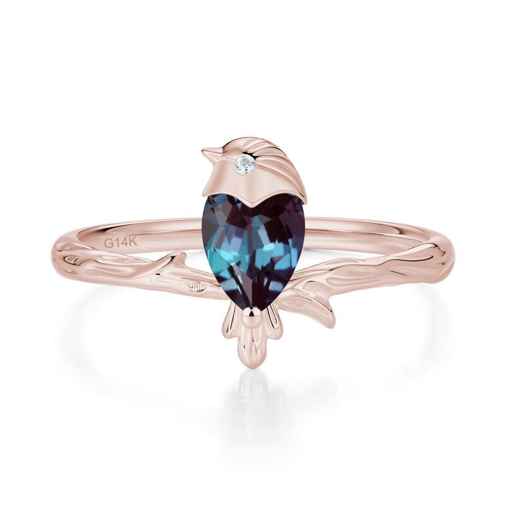 Good Luck Free Spirit Bird Sapphire Ring - LUO Jewelry #gemstone_Alexandrite