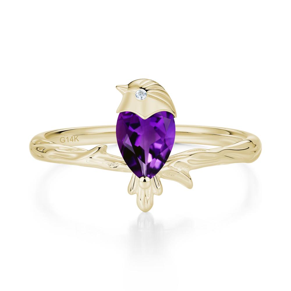 Good Luck Free Spirit Bird Sapphire Ring - LUO Jewelry #gemstone_Amethyst