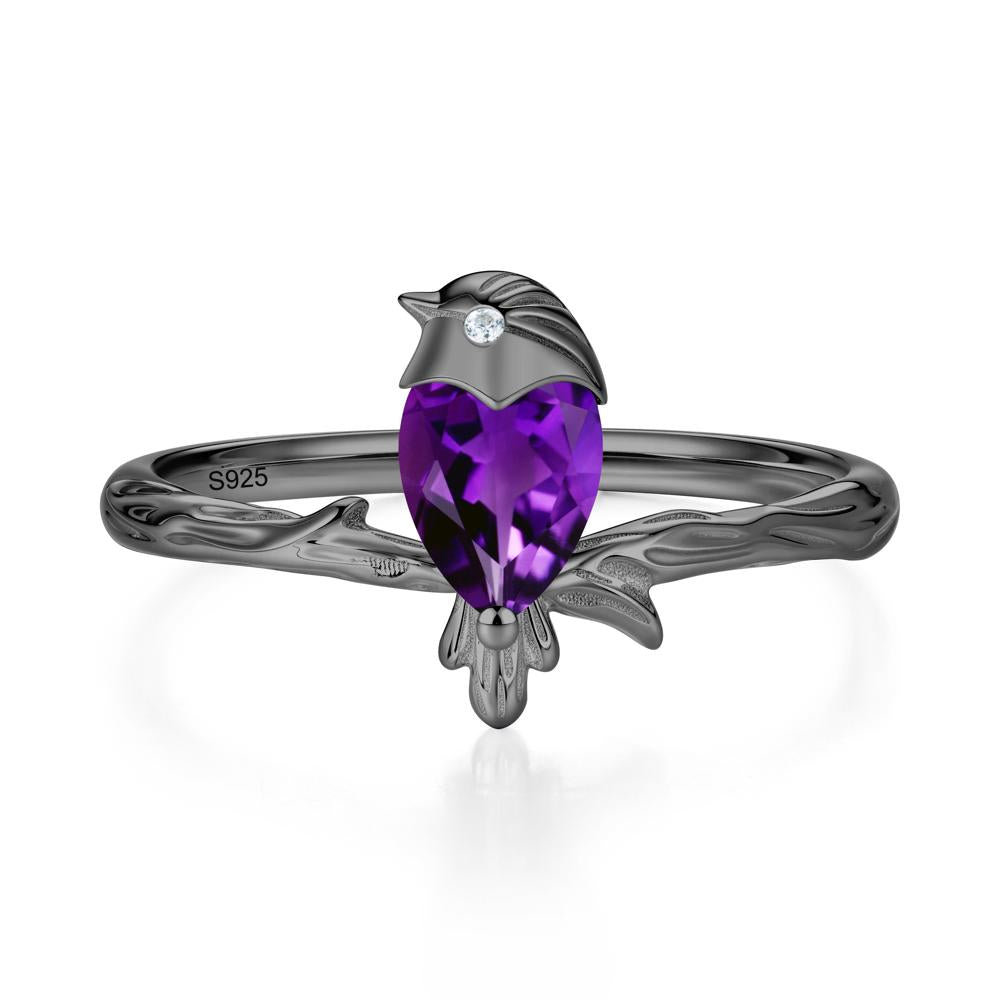 Good Luck Free Spirit Bird Sapphire Ring - LUO Jewelry #gemstone_Amethyst