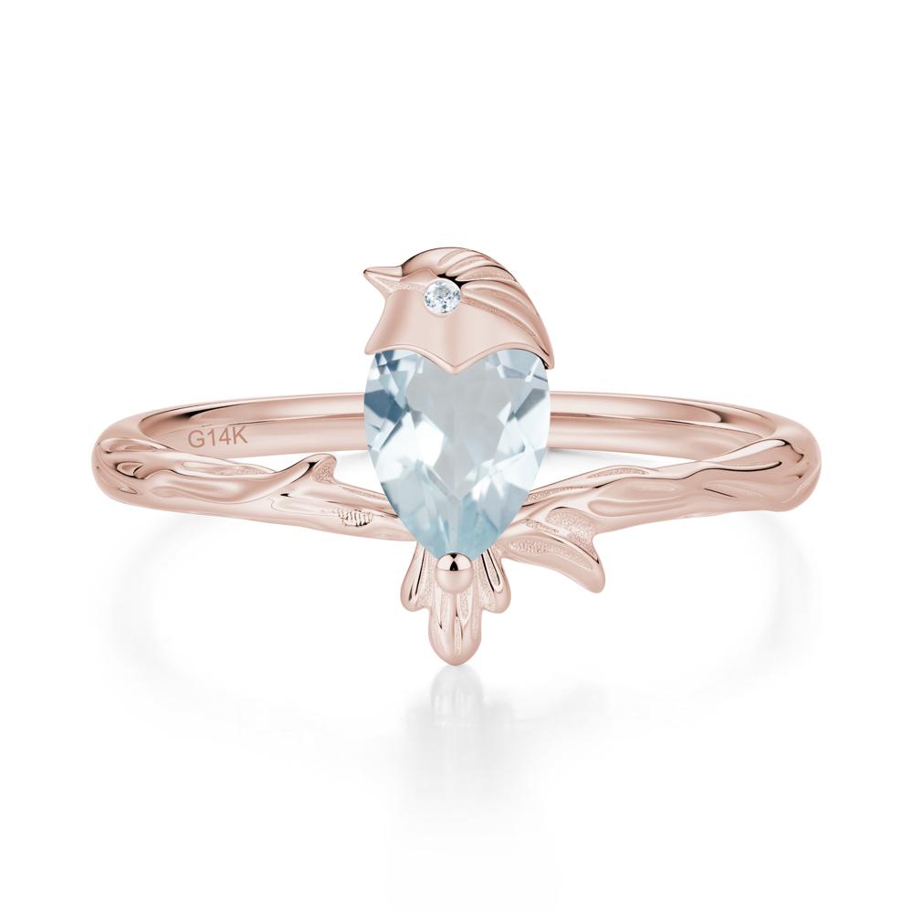 Good Luck Free Spirit Bird Sapphire Ring - LUO Jewelry #gemstone_Aquamarine