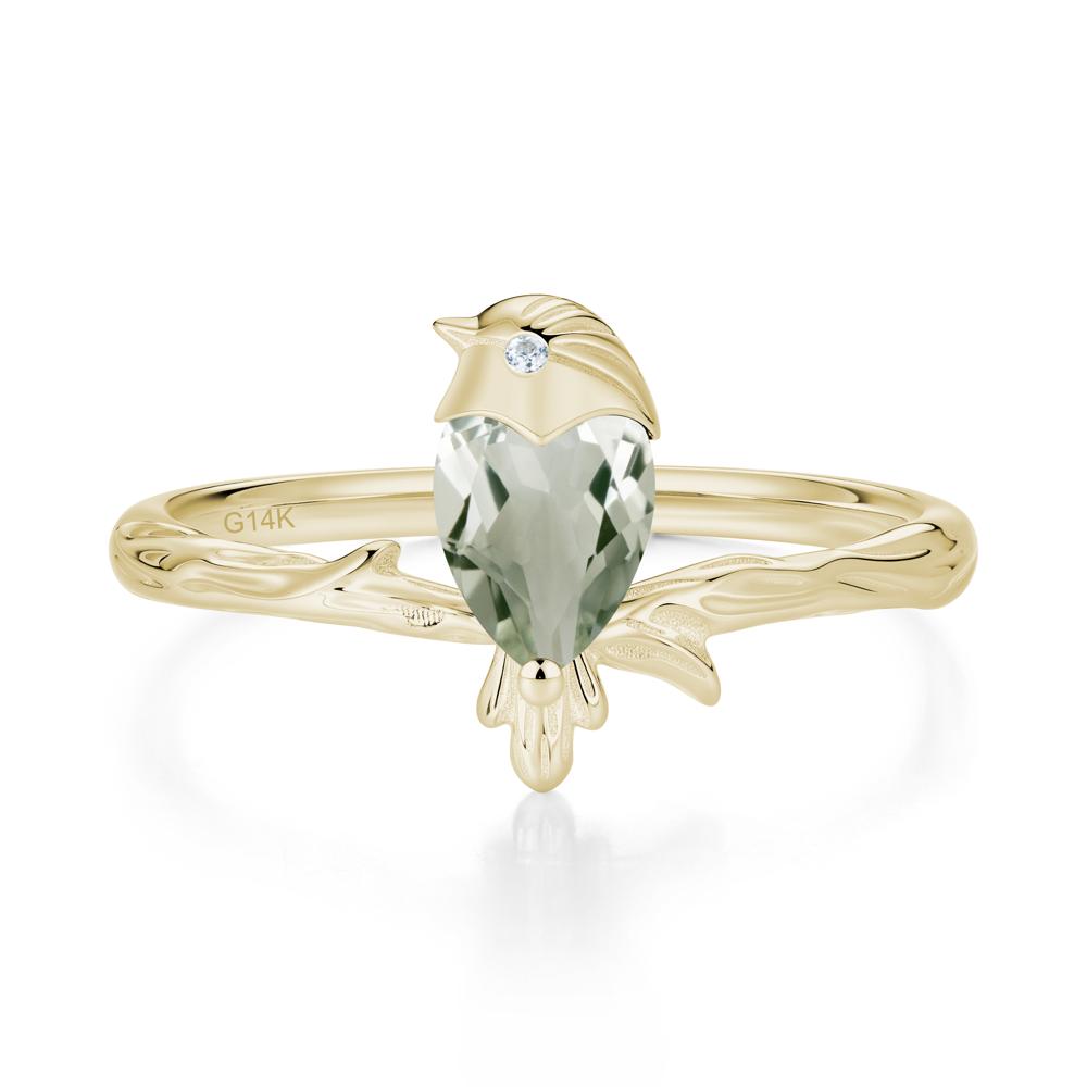 Good Luck Free Spirit Bird Sapphire Ring - LUO Jewelry #gemstone_Green Amethyst