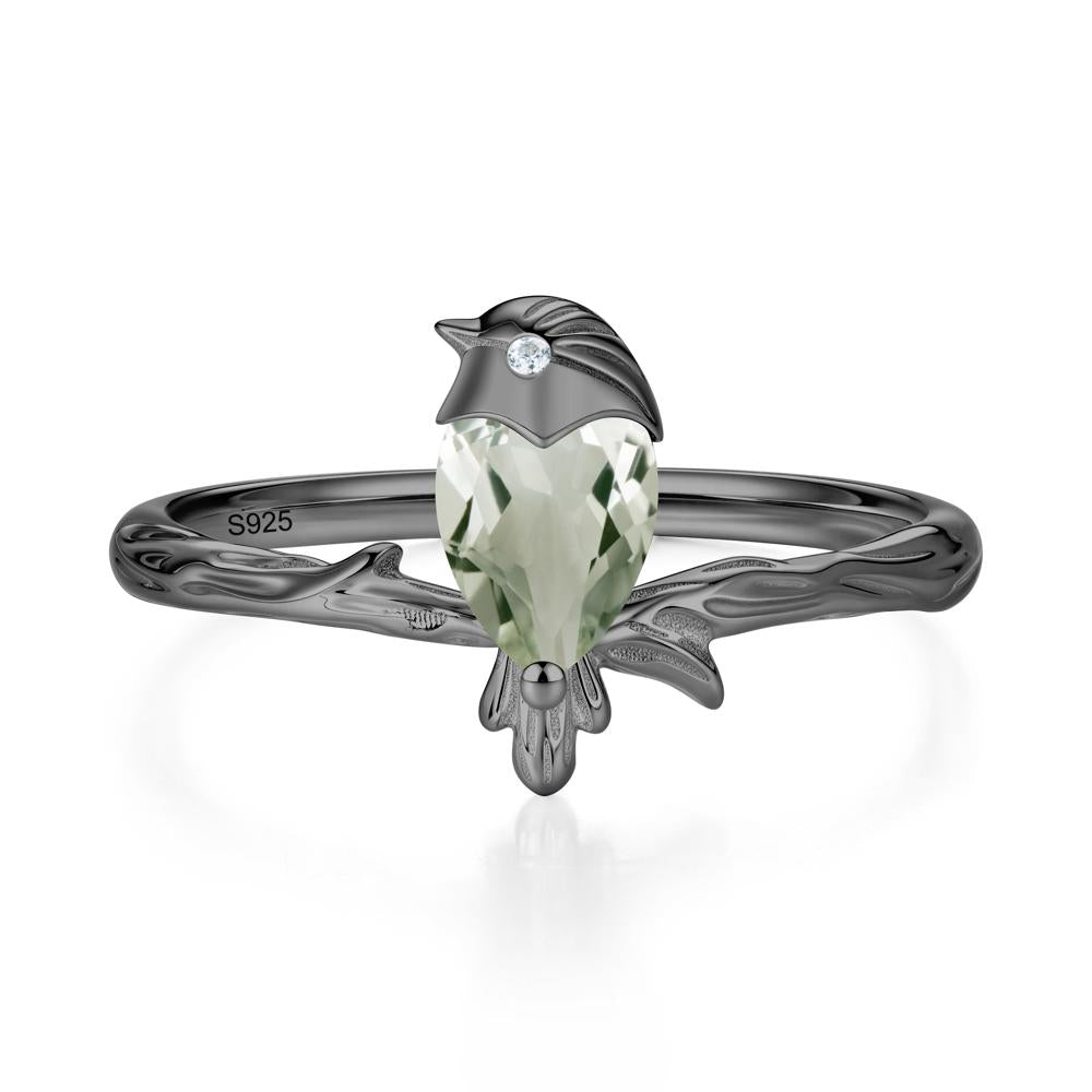 Good Luck Free Spirit Bird Sapphire Ring - LUO Jewelry #gemstone_Green Amethyst