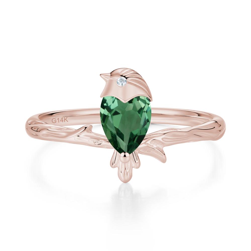 Good Luck Free Spirit Bird Sapphire Ring - LUO Jewelry #gemstone_Green Sapphire
