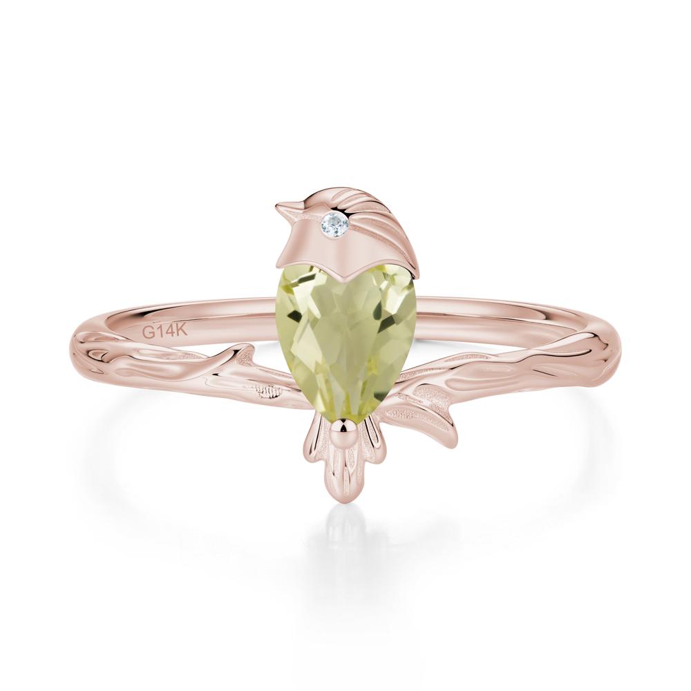 Good Luck Free Spirit Bird Sapphire Ring - LUO Jewelry #gemstone_Lemon Quartz