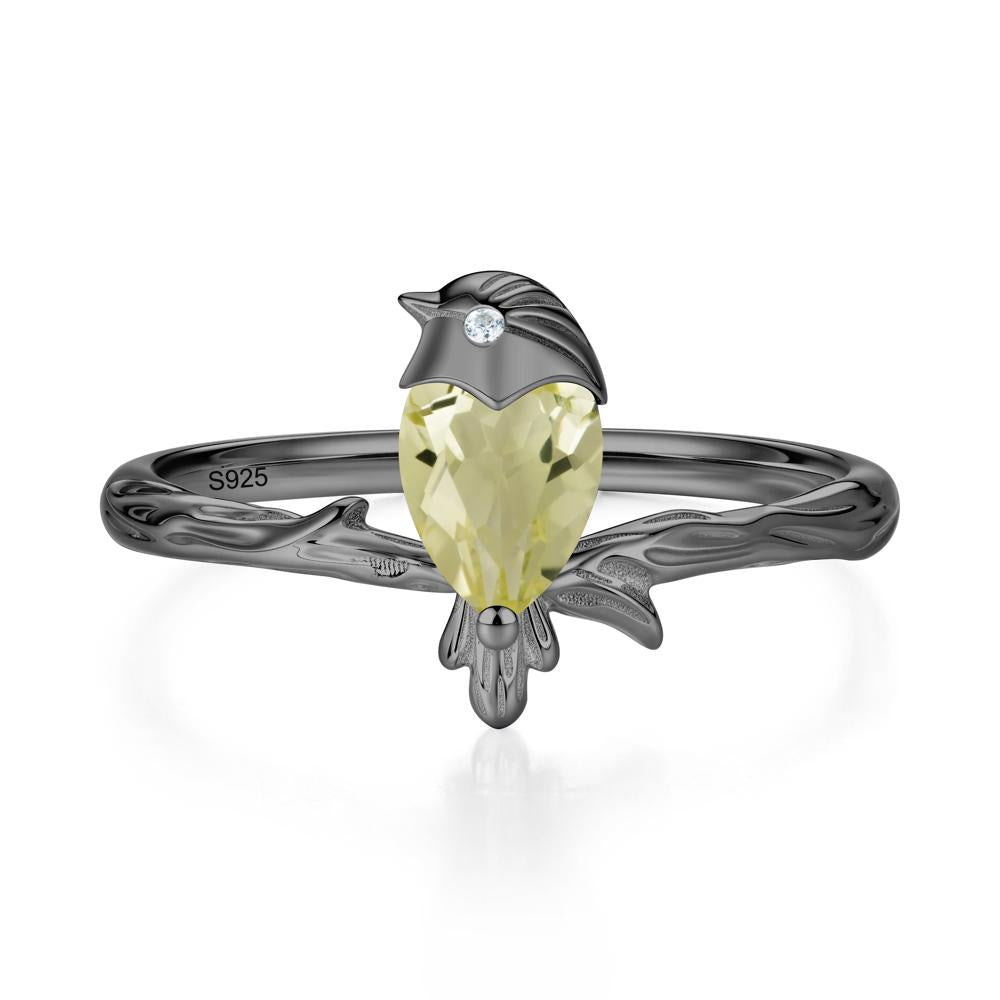 Good Luck Free Spirit Bird Sapphire Ring - LUO Jewelry #gemstone_Lemon Quartz