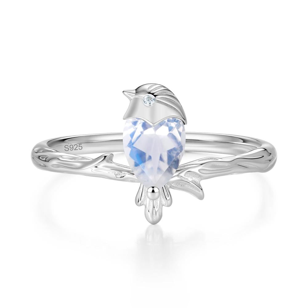 Good Luck Free Spirit Bird Sapphire Ring - LUO Jewelry #gemstone_Moonstone