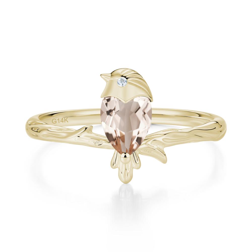 Good Luck Free Spirit Bird Sapphire Ring - LUO Jewelry #gemstone_Morganite